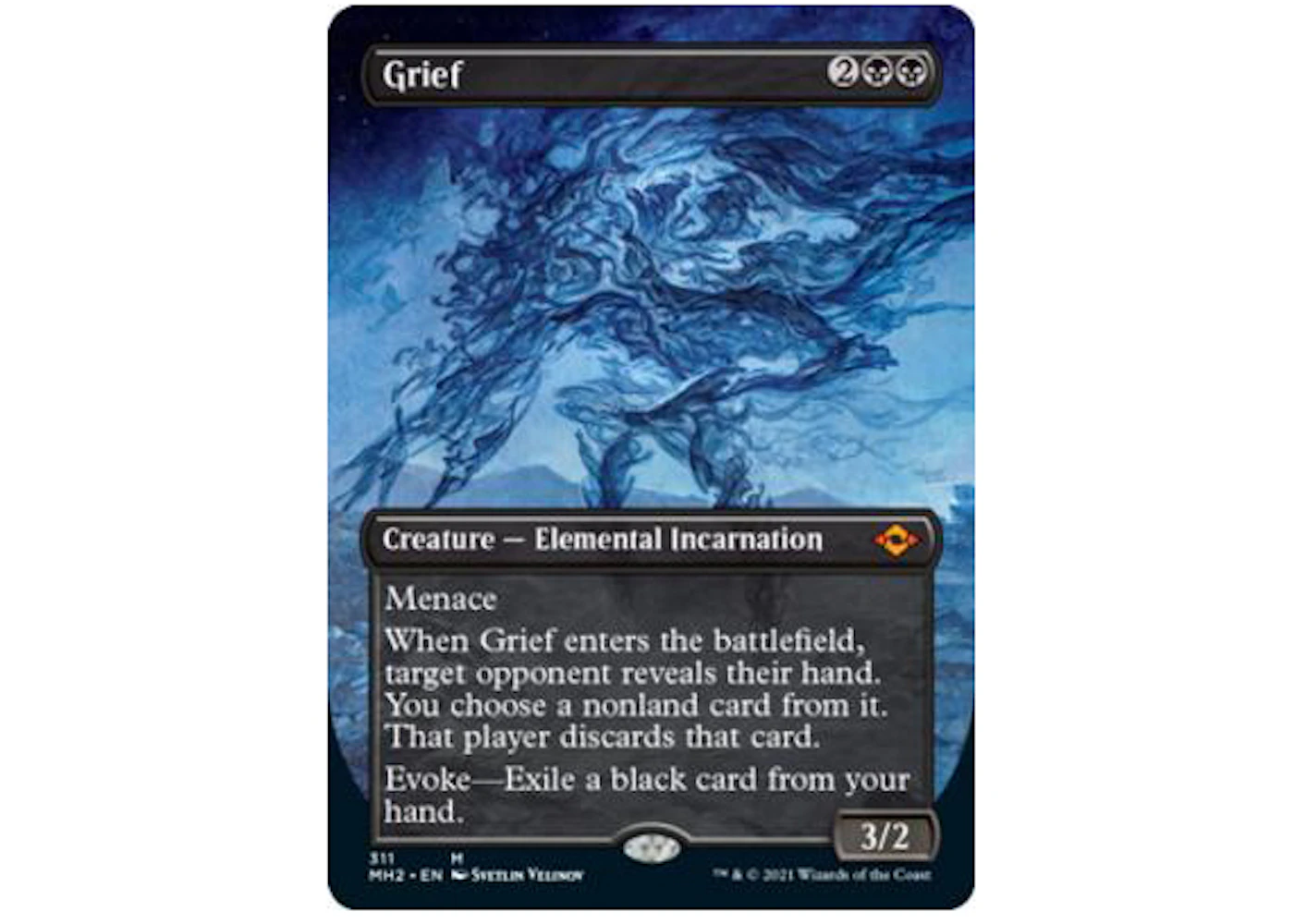 Grief (Borderless) Magic: The Gathering TCG Modern Horizons 2 Variants Mythic #311 (Ungraded) - GB Grief (Borderless) Magic: The Gathering TCG Modern Horizons 2 Variants Mythic #311 (Ungraded) - GB