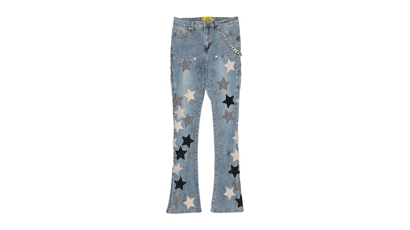 【国内入手困難】GUAPI アクアブルーヴィンテージスターデニム Guapi Aqua Blue Vintage Stars Denim Jean Blue メンズ - FW25 - JP