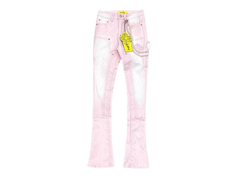 Jeans in denim impilati Guapi Carpenter Rosa