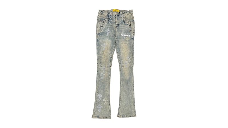 Guapi Faded Cross Denim V2 Jeans Faded Beige/Indigo Men's - SS26 - US