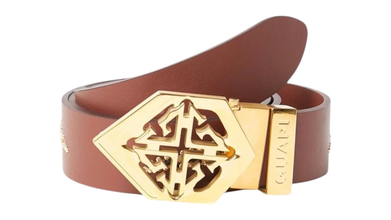 Cintura Guapi Gold Emblem Marrone