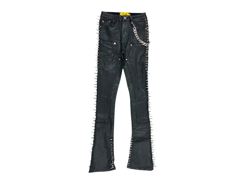 Guapi Spikes Denim Jeans Obsidian Black Men's - SS25 - US