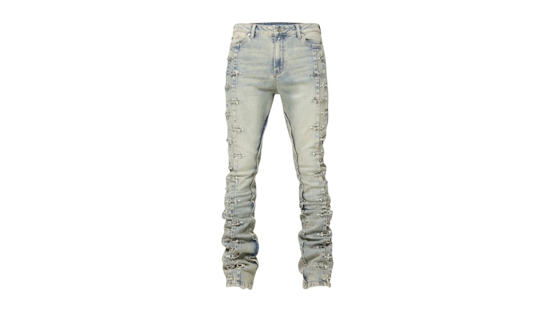 Guapi Vintage Blue Aviation Clasp Denim Pant Blue Men's - SS26 - US