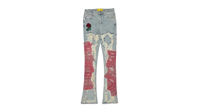 パンツ GUAPI vintage stacked rose denim Guapi Men's French Rose Stack Denim Jeans