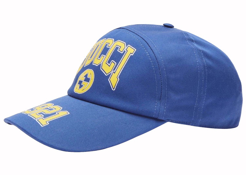 Gucci 1921 Logo Baseball Hat Blue Men's - US