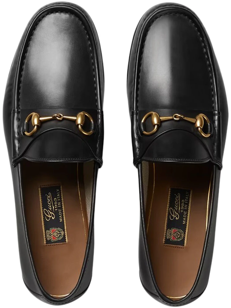 Gucci 1953 Horsebit Loafer Black Leather Men's - 307929 BLM00 1000 - US