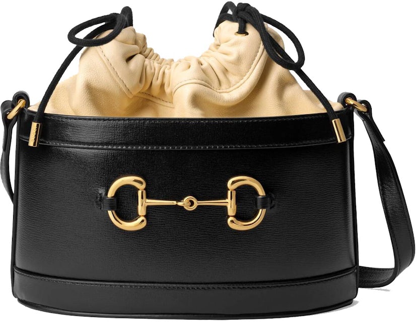 Gucci 1955 Horsebit White Leather Bucket Bag