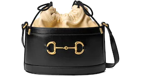 Gucci 1955 Horsebit Bucket Bag Small Black/Butter