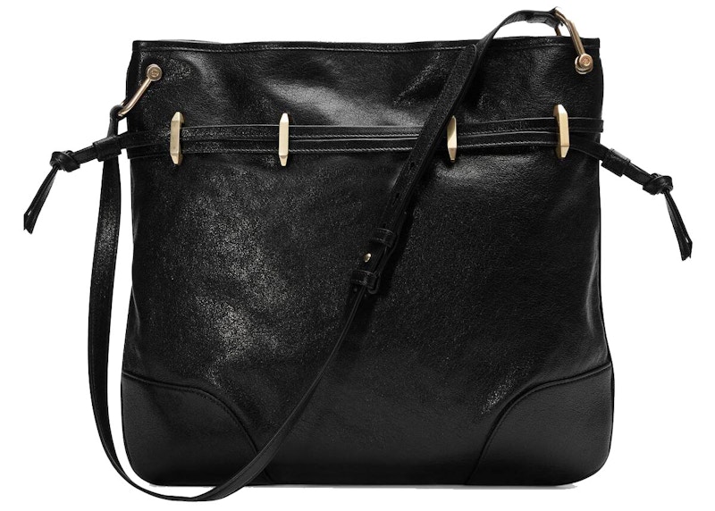 Gucci 1955 Horsebit Messenger Bag Large Black in Leather with Goldtone