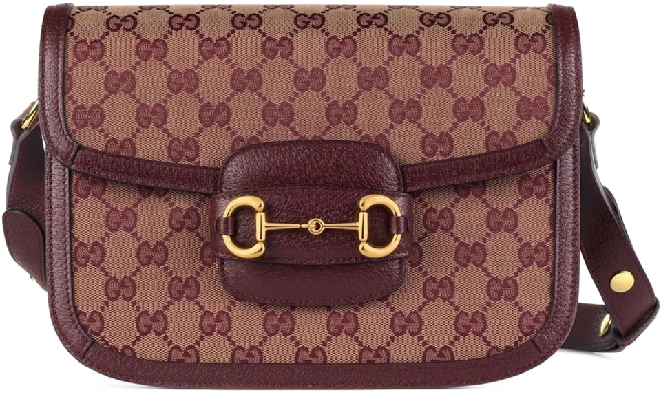 Gucci Horsebit Chain Medium Shoulder Bag Beige/Ebony in GG Canvas with  Palladium-tone - US