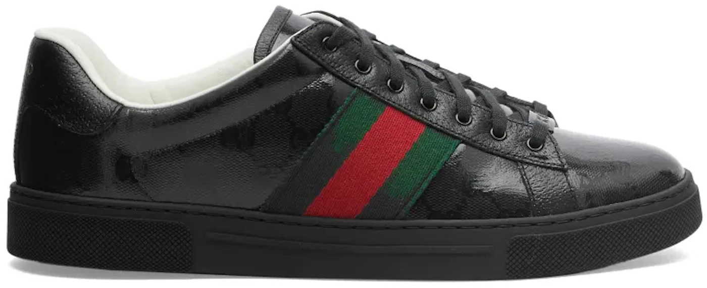 Gucci Ace GG Crystal Canvas Black Men's - 760775 FACRF 1163 - US