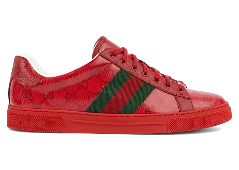 Gucci Ace GG Crystal Canvas Red