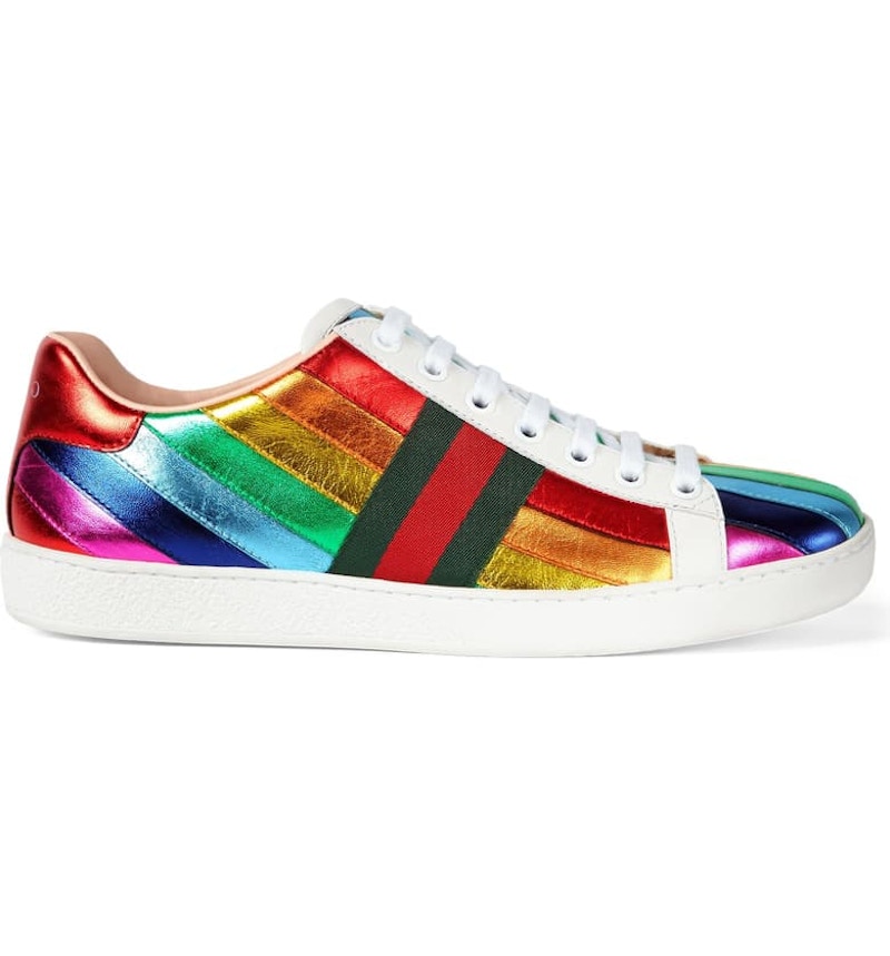 gucci loafer in rainbow hues