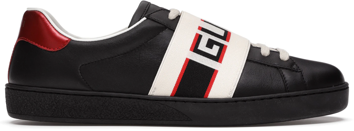new GUCCI men's designer black ace sneakers w/ panther Az EURO6/US7