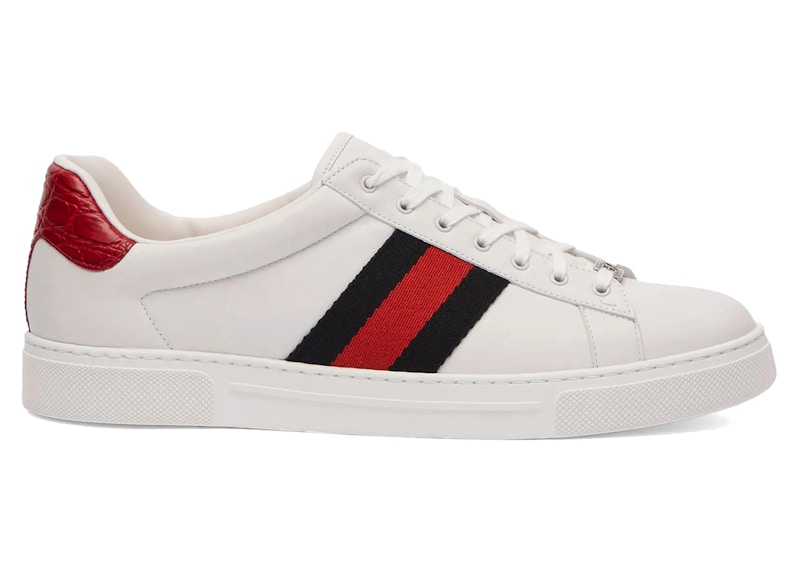 Gucci Men's Ace Sneaker in White/Red/Green - 757892-AACAG-9074