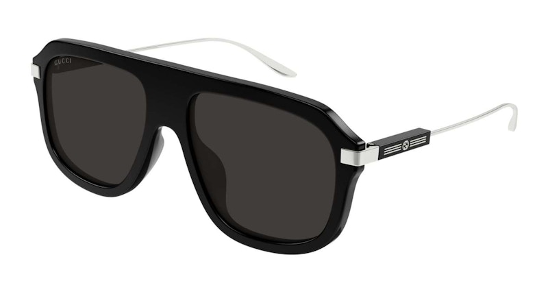 Gucci Gafas de Sol con Montura de Aviador de Acetato Negro Gris GG1309S 005 FR in Acetate Metal MX