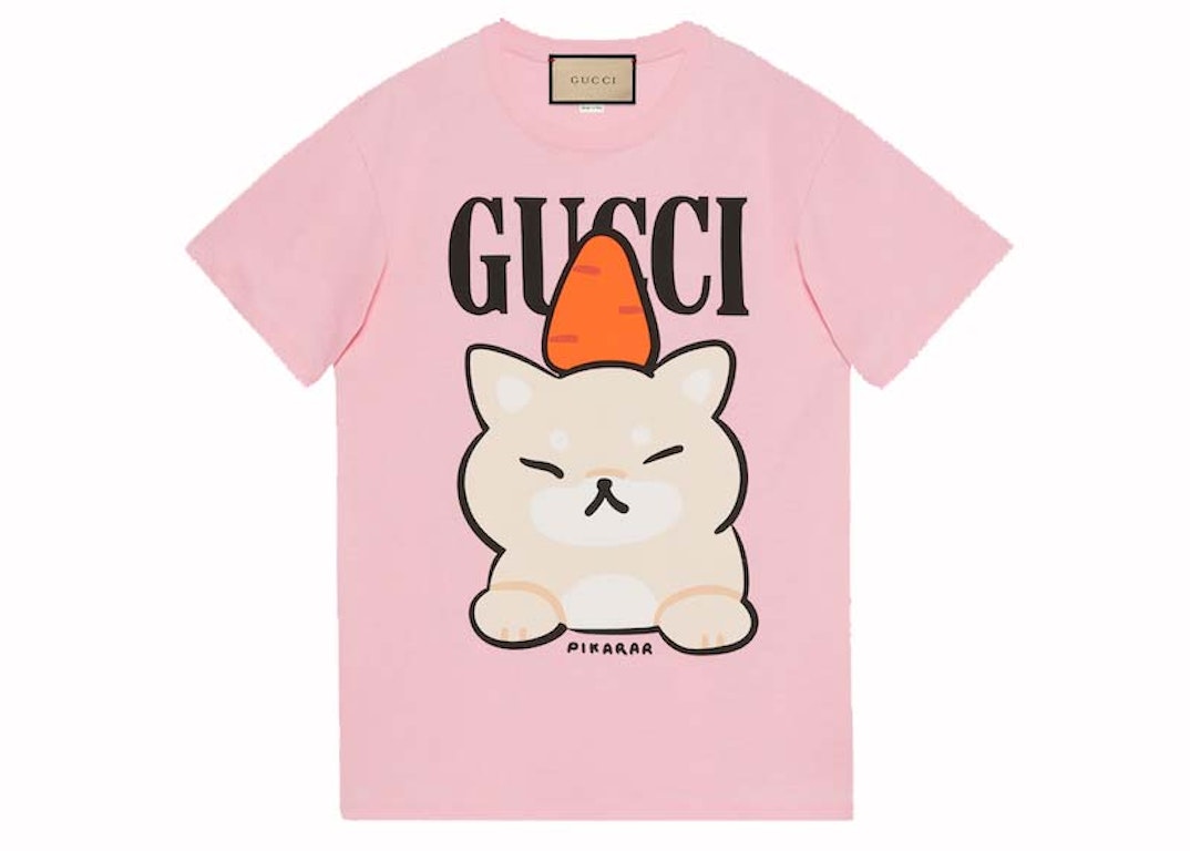 Pre-owned Gucci Animal Print T-shirt Pink