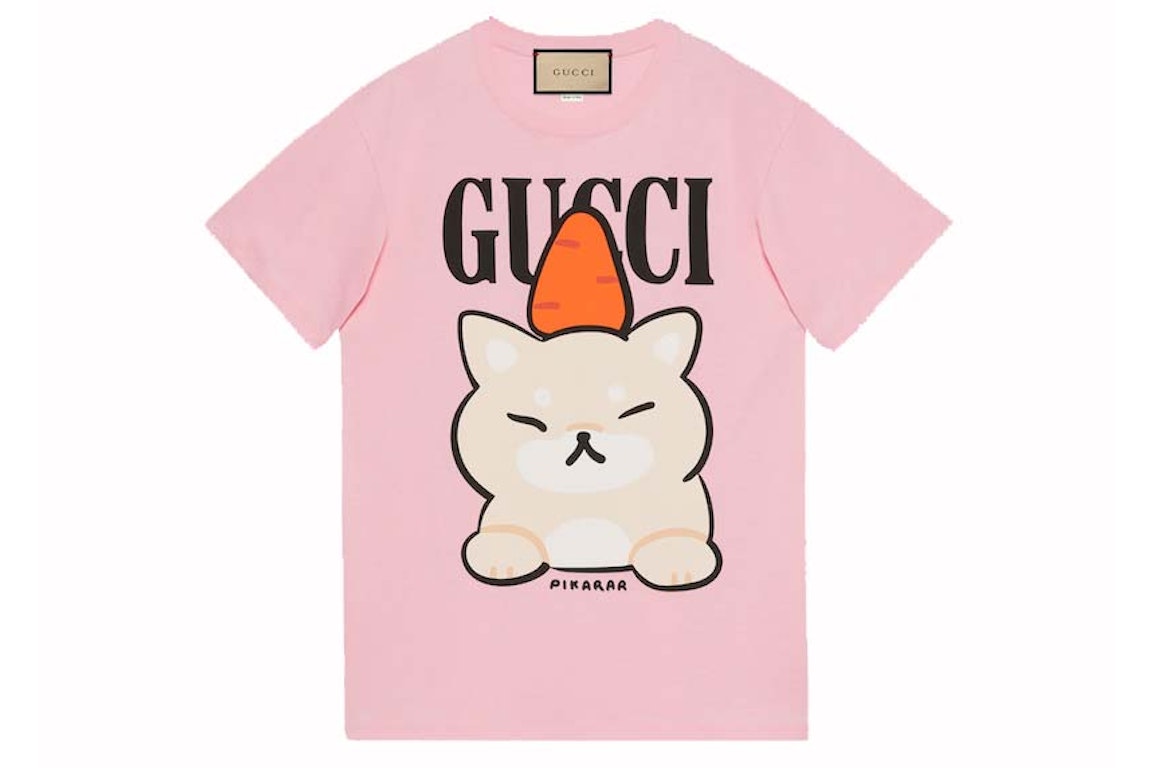 Pre-owned Gucci Animal Print T-shirt Pink