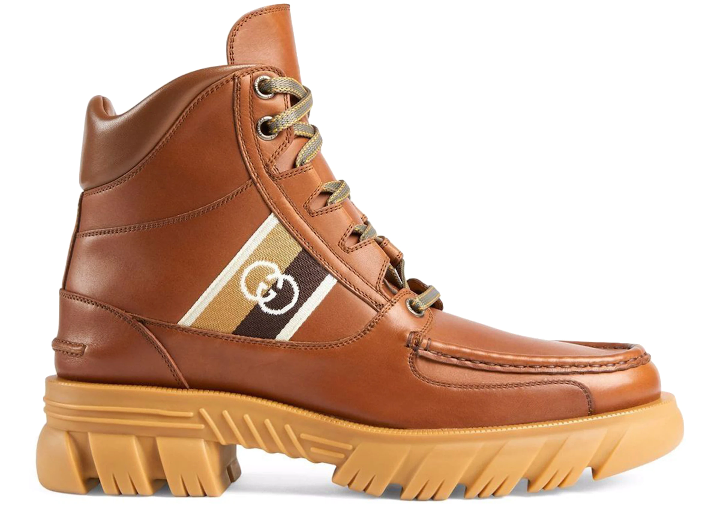 Rijd weg twist tetraëder Gucci Ankle Boot with Interlocking G Brown - 663368 DTNE0 2560 - US
