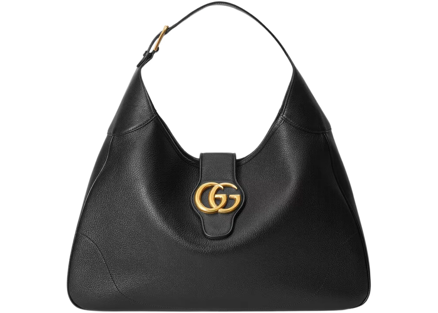 Gucci Aphrodite Large Shoulder Bag Black in Leather with Gold-tone - US