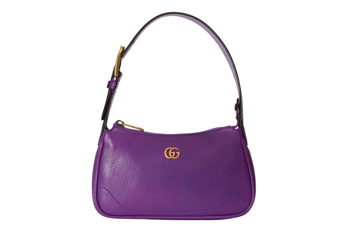 Pre-owned Gucci Aphrodite Shoulder Bag With Double G Purple
