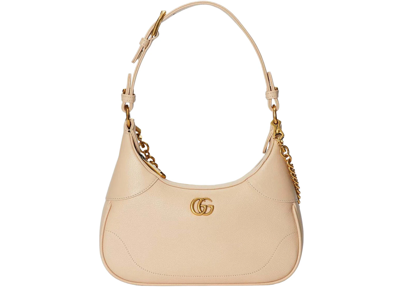 Gucci Aphrodite Small Shoulder Bag Ivory in Leather with Antique Gold-tone  - US