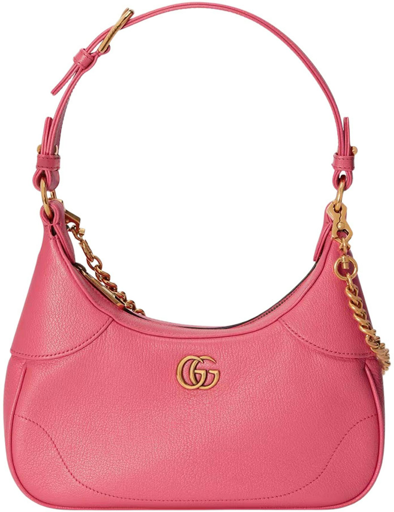 Gucci Aphrodite Small Shoulder Bag Pink in Leather with Antique Gold-tone -  US