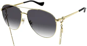 Gucci Aviator Chain Sunglasses Grey Gradient (GG1088S-001-61)