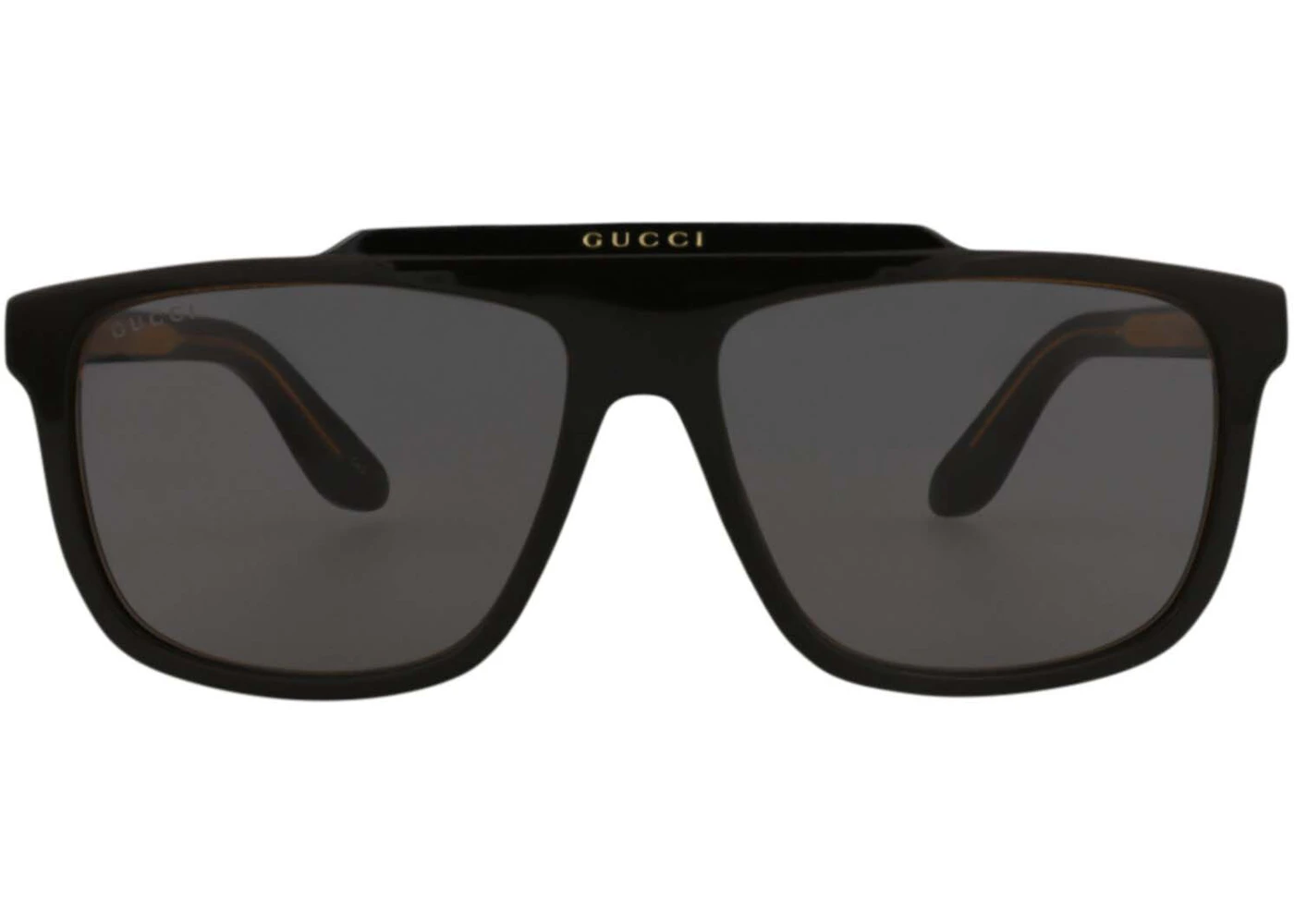 Gucci Aviator Frame Acetate Sunglasses Black/Grey (GG1039S