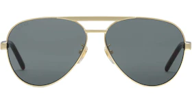 Gucci Aviator Frame Sunglasses Gold
