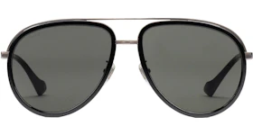 Gucci Aviator Frame Sunglasses Grey Metal