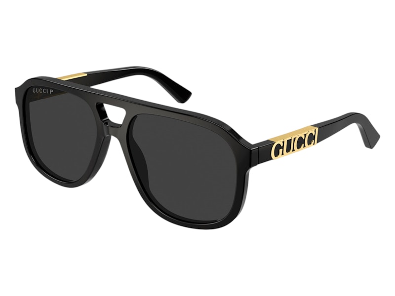 Pre-owned Gucci Men's Aviator Sunglasses In Black (gg1188s 001)