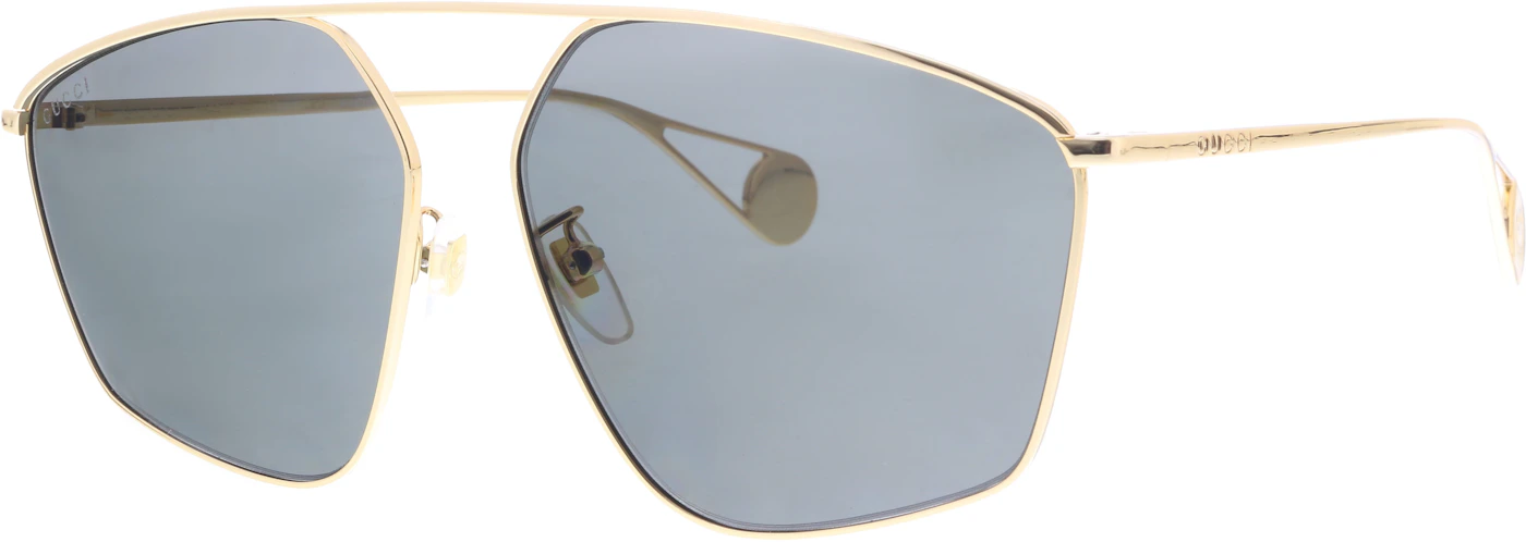 Gucci Aviator Sunglasses Gold (GG0437SA-002) in Acetate/Metal - US