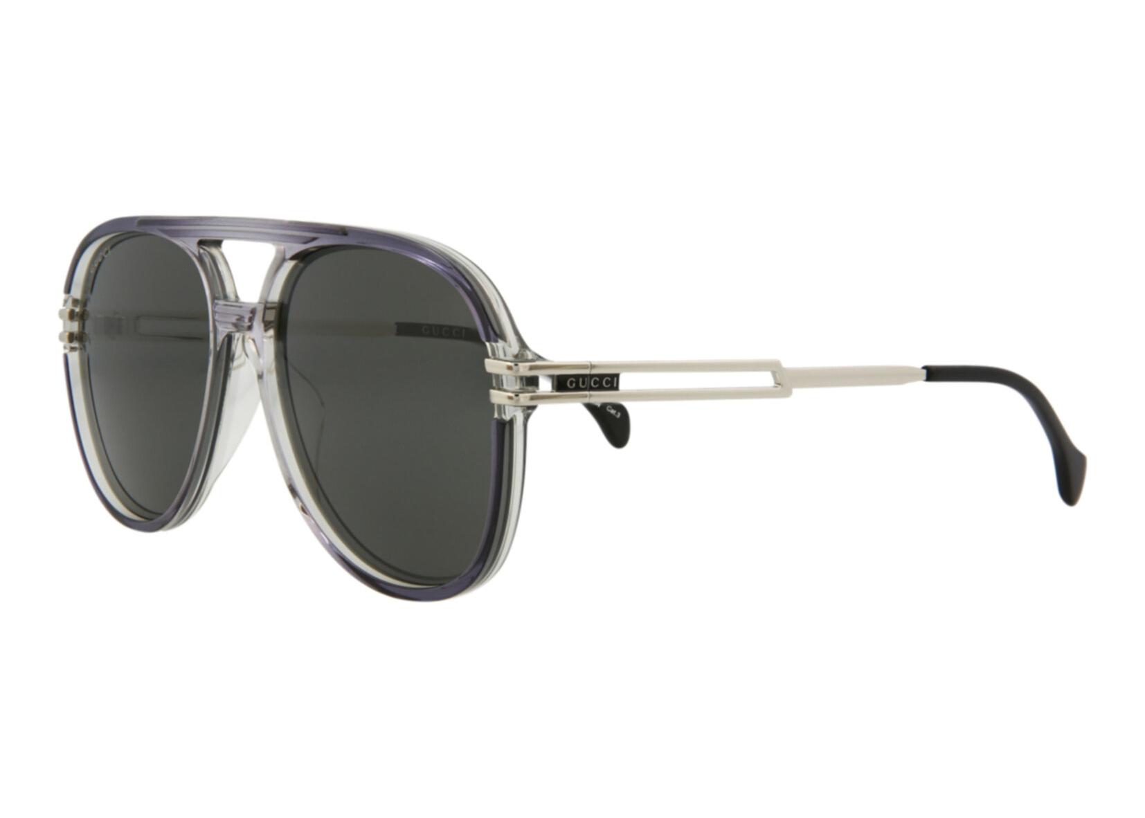 Gucci Aviator Sunglasses Grey/Silver/Grey (GG1104S-30012810-001 