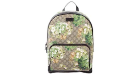 Gucci GG Supreme Backpack GG Supreme Floral Print Beige/Ebony/Green