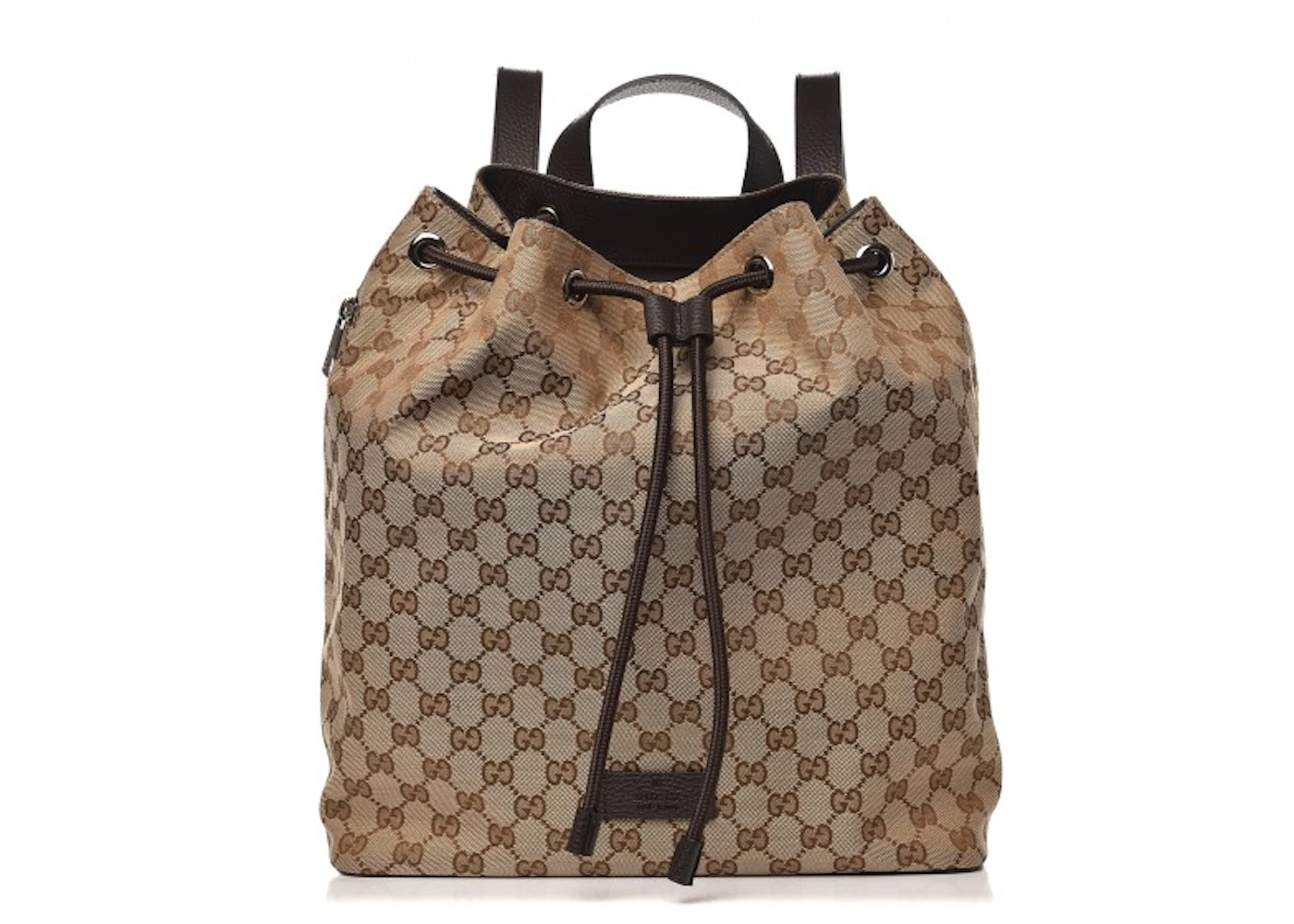 Gucci Drawstring Backpack Monogram GG Beige/Brown US