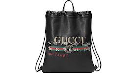 Gucci Coco Capitan Drawstring Backpack Black