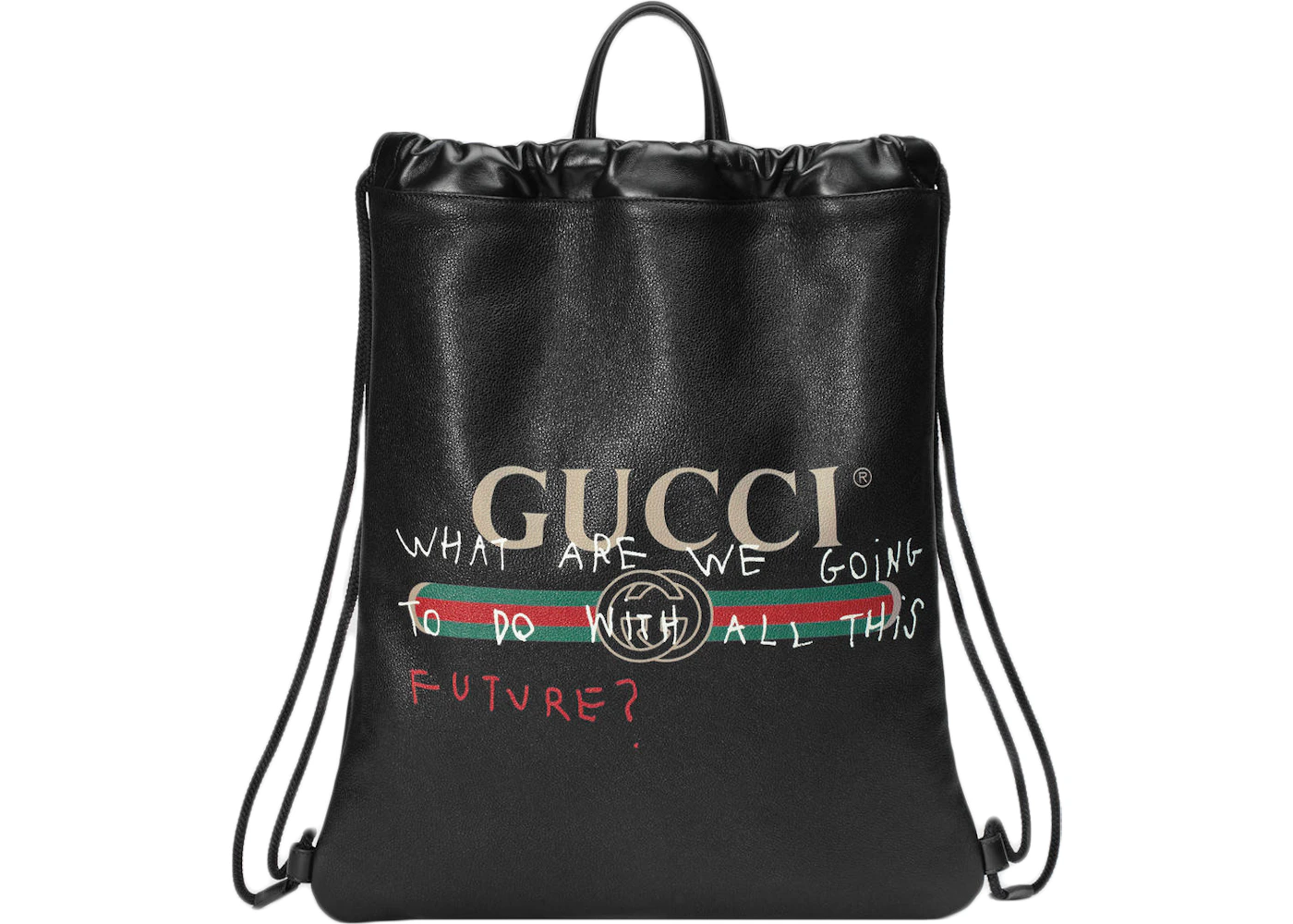 Gucci Coco Capitan Drawstring Backpack Black US