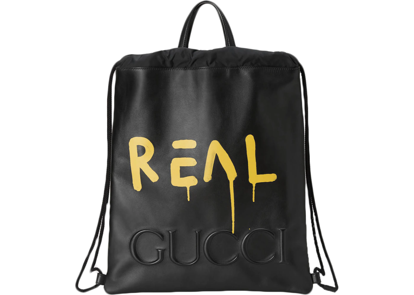 Gucci Drawstring Backpack GucciGhost Black/Yellow - US