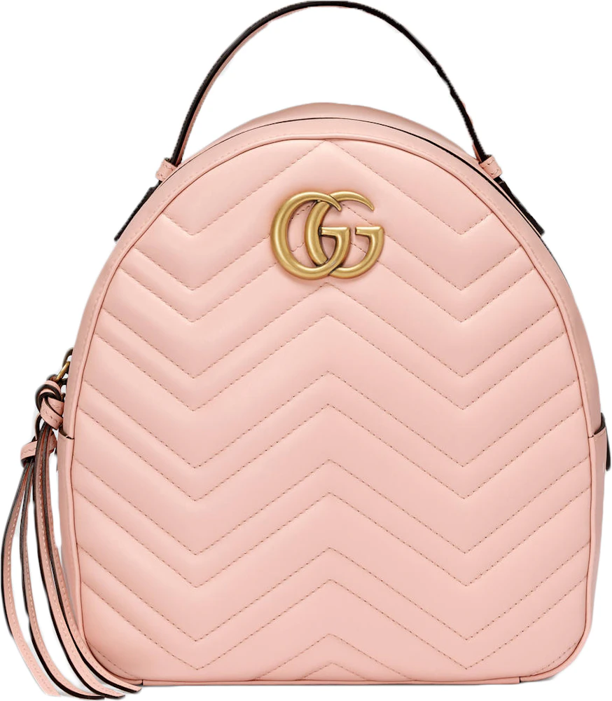 Leather backpack Gucci Pink in Leather - 27638628