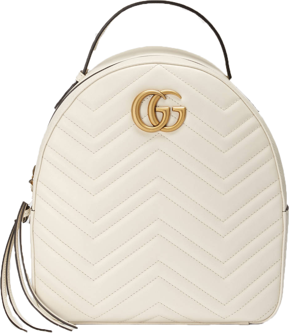 Gucci GG Marmont Backpack Matelasse White