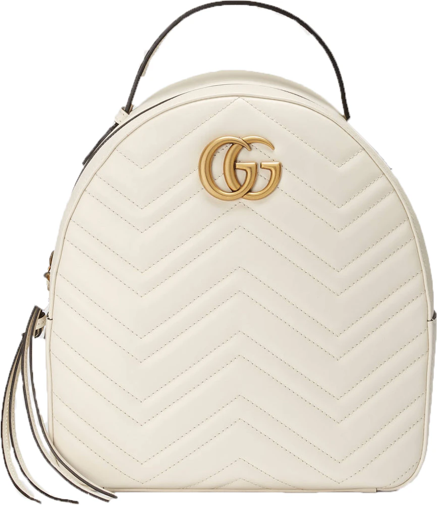 US Gucci Marmont - Matelasse GG White Backpack
