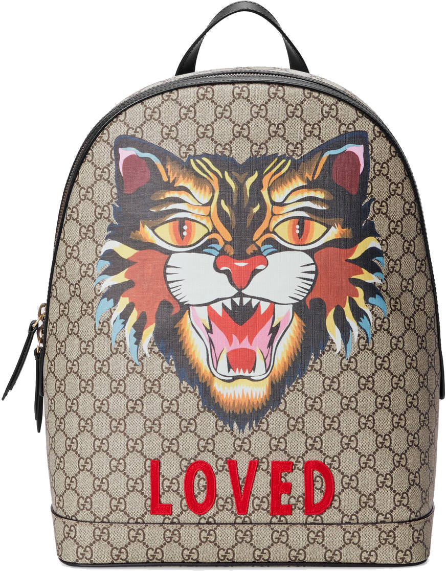 Gucci GG Supreme Angry Cat Backpack 