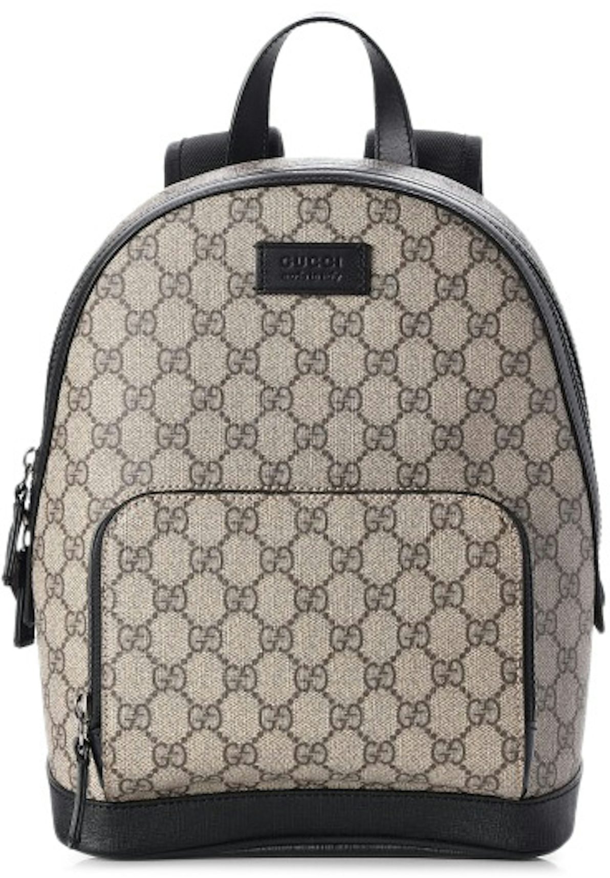 GUCCI GG Supreme Canvas & Black Leather Small EDEN Backpack