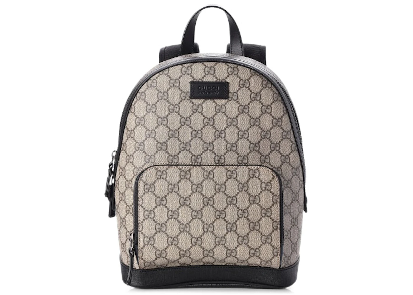 Gucci Backpack GG Supreme Small Beige/Ebony in Coated Canvas with