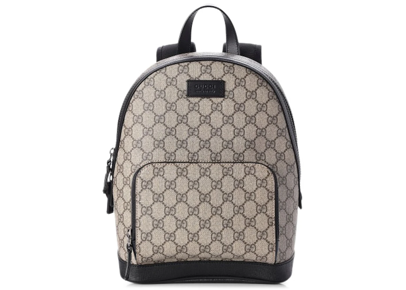 Gucci Backpack GG Supreme Small Beige/Ebony in Coated Canvas with ...