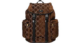 Gucci Backpack GG Velvet Medium Brown