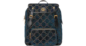 Gucci Backpack GG Velvet Small Dark Blue