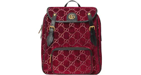 Gucci Backpack GG Velvet Small Red