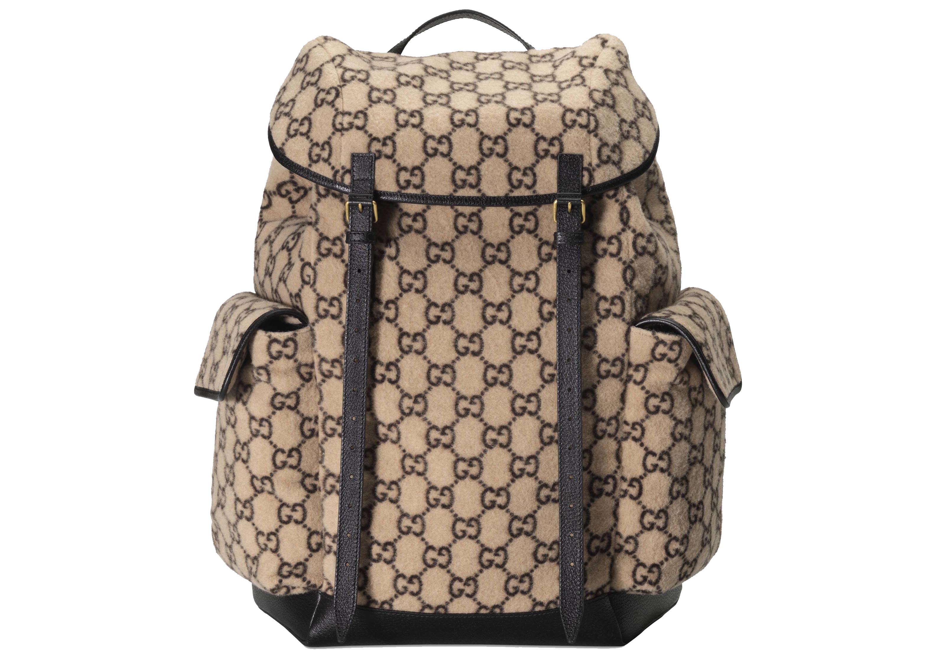 Gucci Backpack GG Wool Large Beige 